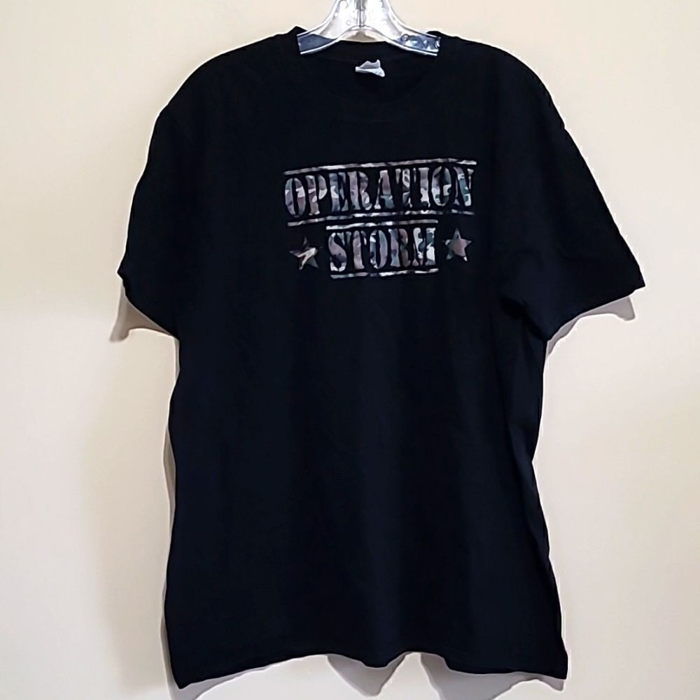 Operation Storm Black Men's T-Shirt sz XL